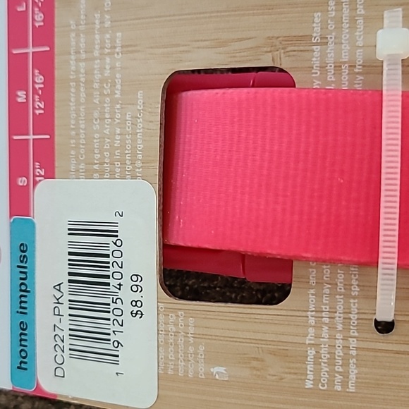 REAL SIMPLE MEDIUM PINK RUBBERIZED DOG COLLAR NECK SIZE 12" - 16" - Picture 7 of 8